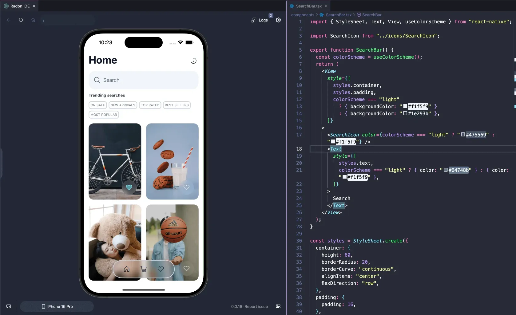 IDE for React Native